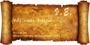 Váradi Edina névjegykártya
